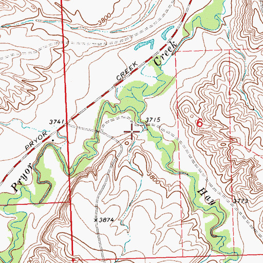 Topographic Map of 04S27E06BCCB01 Well, MT