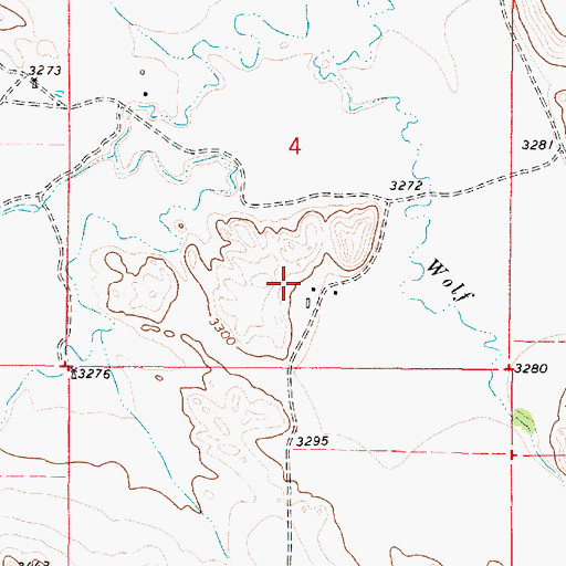Topographic Map of 04S50E04DCBB01 Well, MT