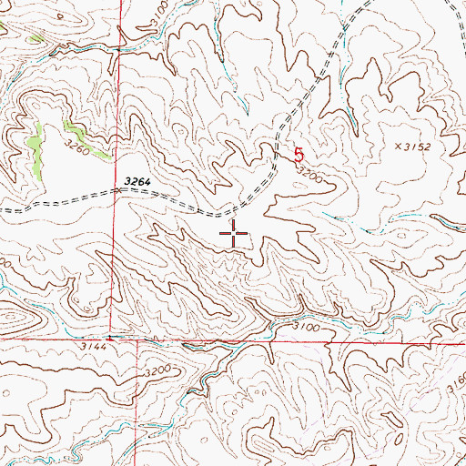 Topographic Map of 04S45E05CACD01 Well, MT