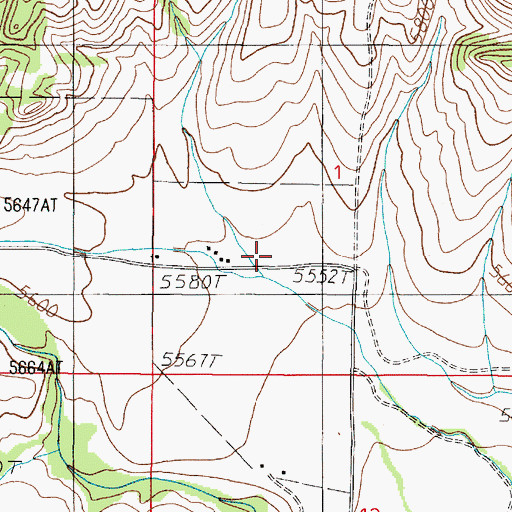 Topographic Map of 04S02W01CACC01 Well, MT