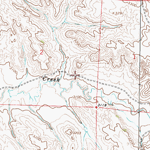 Topographic Map of 04S45E02DADC01 Well, MT