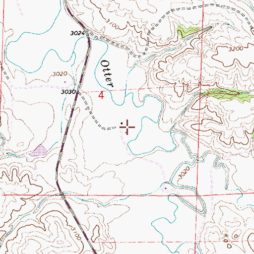 Topographic Map of 04S45E04DBDB01 Well, MT