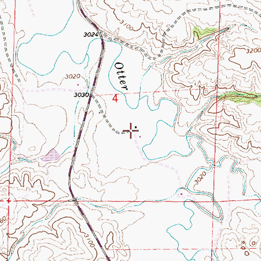 Topographic Map of 04S45E04DBCA01 Well, MT
