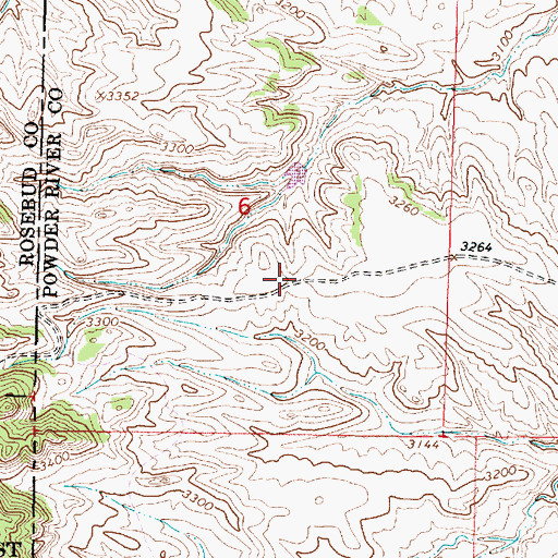 Topographic Map of 04S45E06DBDB02 Well, MT