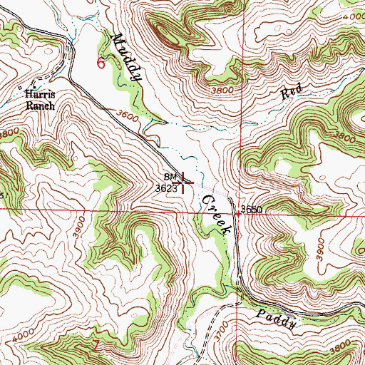 Topographic Map of 04S41E06DDC_01 Well, MT