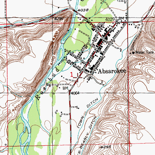 Topographic Map of 04S18E01ACCD01 Well, MT