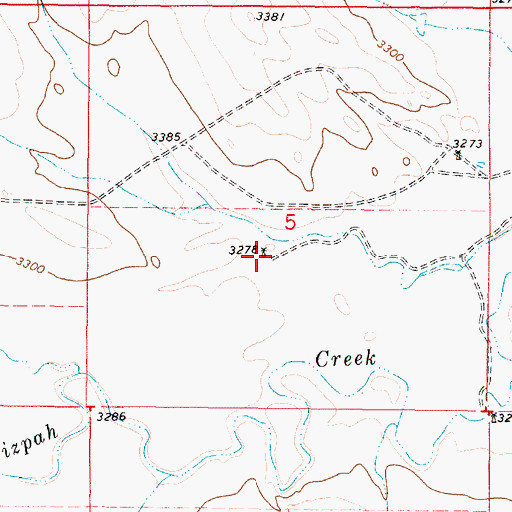 Topographic Map of 04S50E05CAAC01 Well, MT