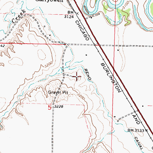 Topographic Map of 0435S05ACAA01_ Well, MT