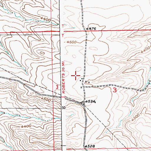 Topographic Map of 04S19E03BCDA01 Well, MT