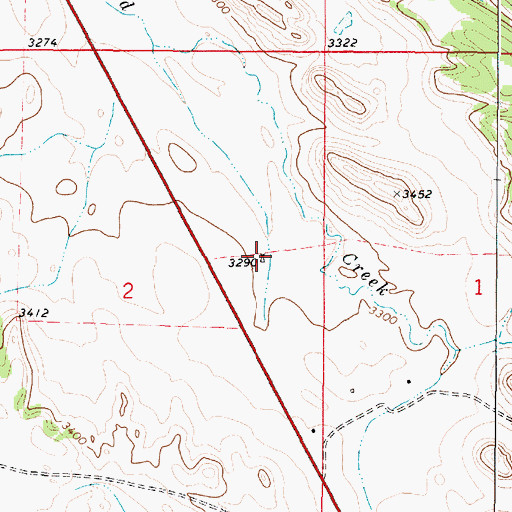 Topographic Map of 04S50E02ADBD01 Well, MT