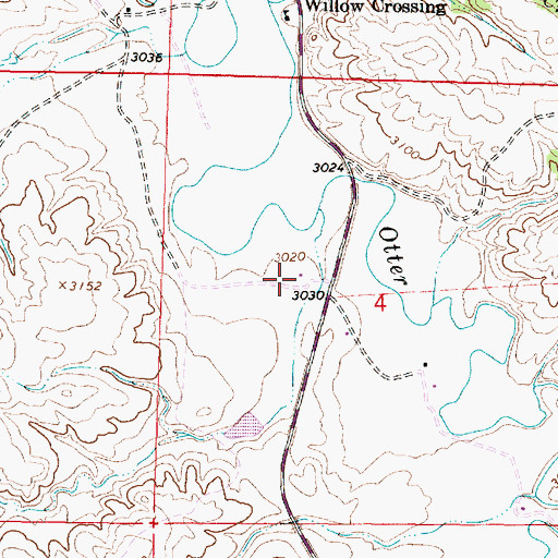 Topographic Map of 04S45E04BDCC01 Well, MT