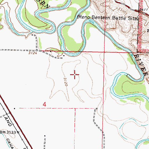 Topographic Map of 04S35E04AACC01 Well, MT