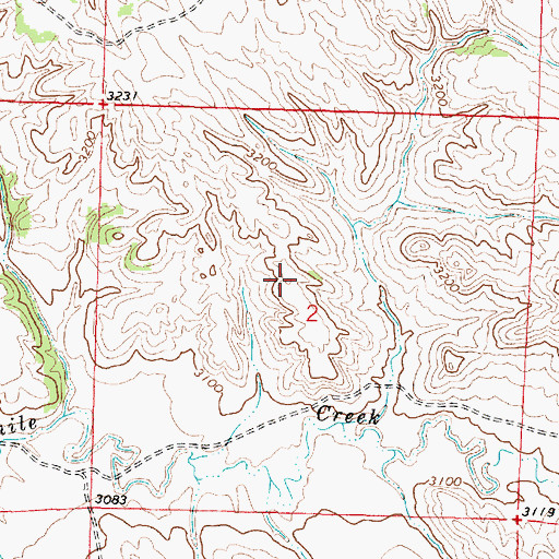 Topographic Map of 04S45E02BDDD01 Well, MT