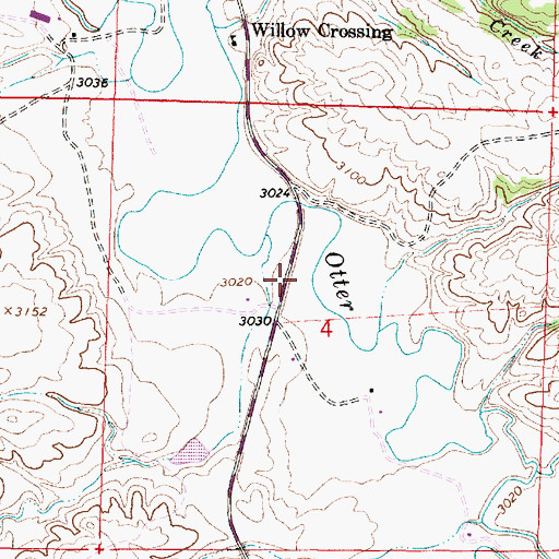 Topographic Map of 04S45E04BDDB01 Well, MT