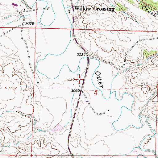 Topographic Map of 04S45E04BDDB02 Well, MT