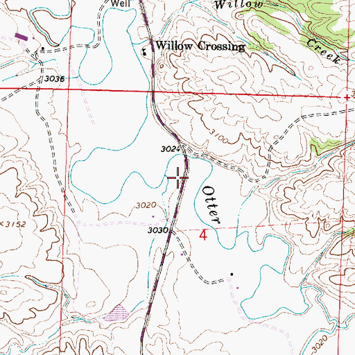 Topographic Map of 04S45E04BDAA01 Well, MT