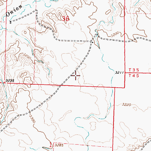 Topographic Map of 03S34E36DC__01 Well, MT