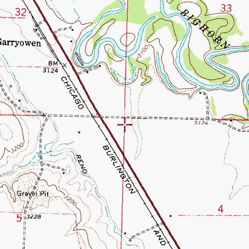 Topographic Map of 04S35E04BBBC02 Well, MT