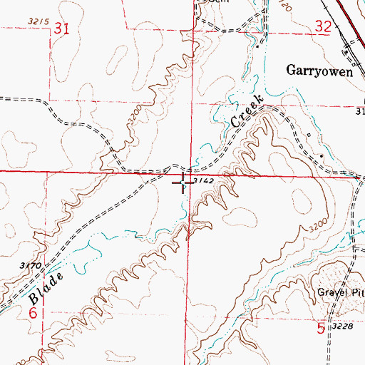 Topographic Map of 04S35E06AAAB03 Well, MT