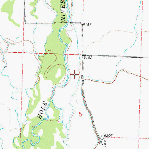 Topographic Map of 04S15W05BADA01 Well, MT
