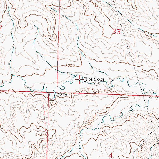 Topographic Map of 04S35E04ABAB01 Well, MT