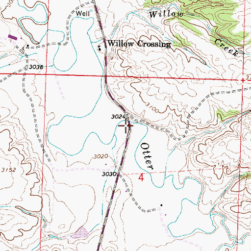 Topographic Map of 04S45E04BADD01 Well, MT