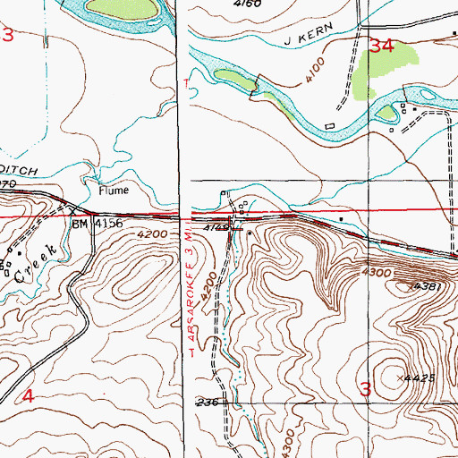 Topographic Map of 04S18E03BBAB01 Well, MT