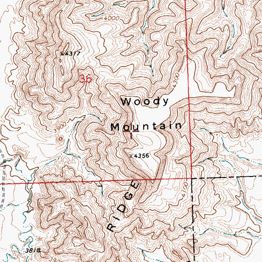 Topographic Map of 04S53E05ADBC01 Well, MT