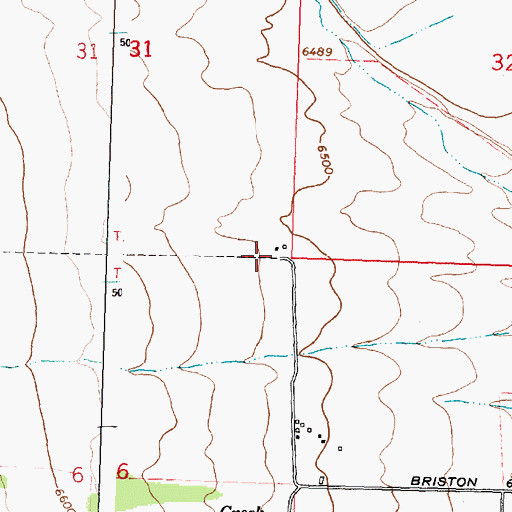 Topographic Map of 03S16W31DDDD01 Well, MT