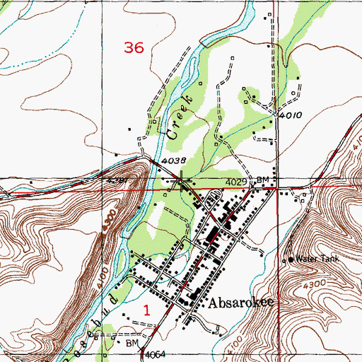 Topographic Map of 03S18E36DCDD01 Well, MT