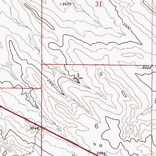 Topographic Map of 04S49E06BA__01 Well, MT