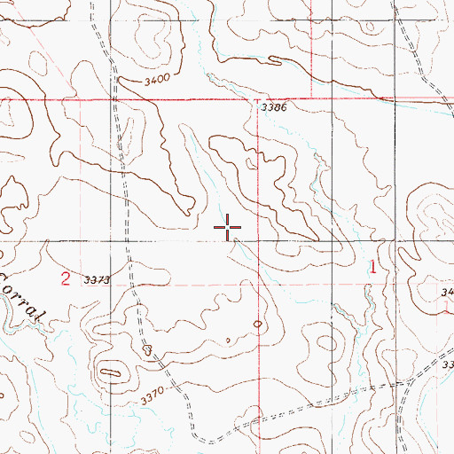Topographic Map of 01S57E26AAB_01 Well, MT