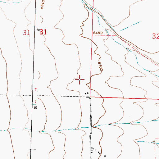 Topographic Map of 03S16W31DDAD01 Well, MT