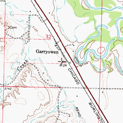 Topographic Map of 03S35E32DB__01 Well, MT