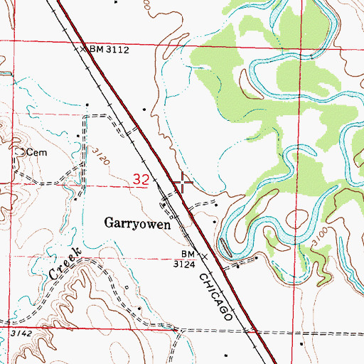 Topographic Map of 03S35E32AC__01 Well, MT