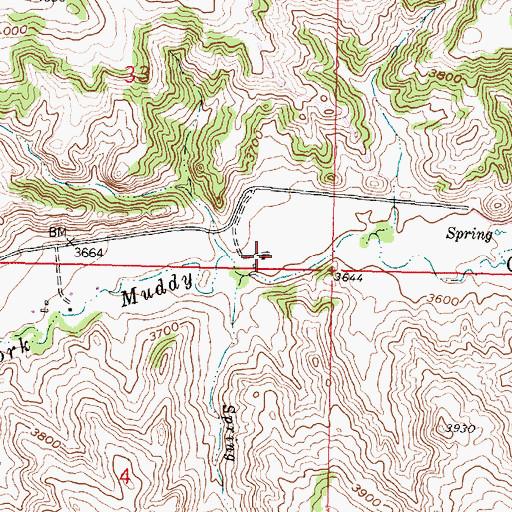 Topographic Map of 03S40E33DDC_01 Well, MT