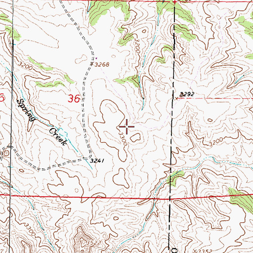 Topographic Map of 03S44E36DACA01 Well, MT
