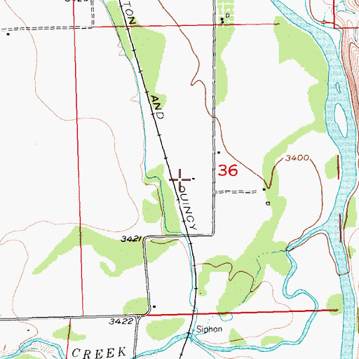 Topographic Map of 03S23E36CAAA01 Well, MT