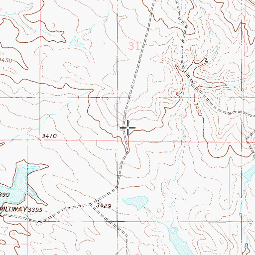 Topographic Map of 03N58E31CDD_01 Spring, MT
