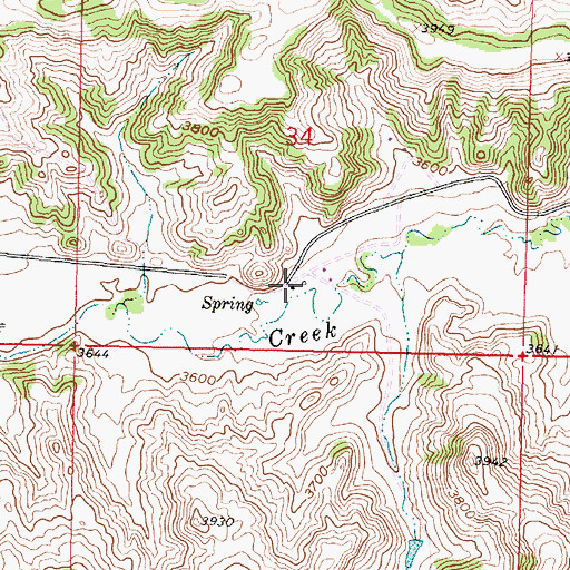 Topographic Map of 03S40E34CDA_01 Well, MT