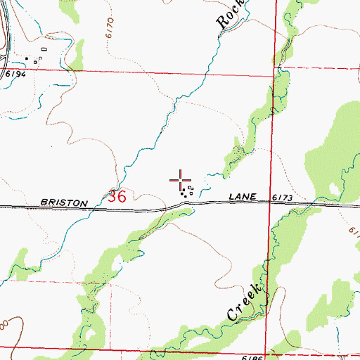 Topographic Map of 03S16W36ACDA01 Well, MT