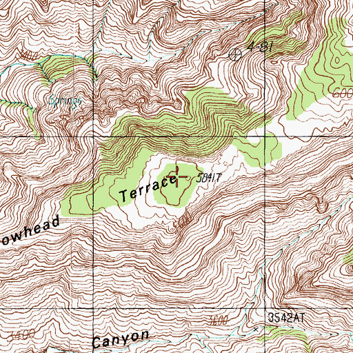 Topographic Map of Arrowhead Terrace, AZ