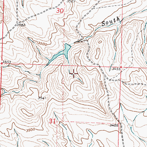 Topographic Map of 01S34E19ACAD01 Well, MT