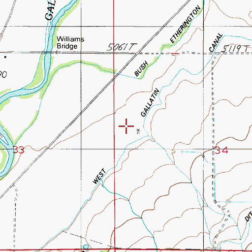 Topographic Map of 03S04E34BC__01 Well, MT