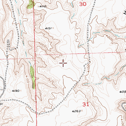 Topographic Map of 03S23E31BABA01 Well, MT
