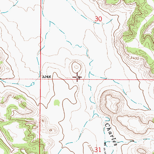 Topographic Map of 03S51E30DABB01 Well, MT