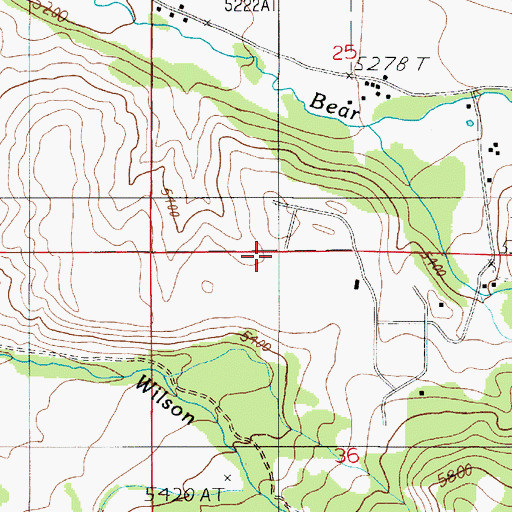 Topographic Map of 03S04E36BABB01 Well, MT