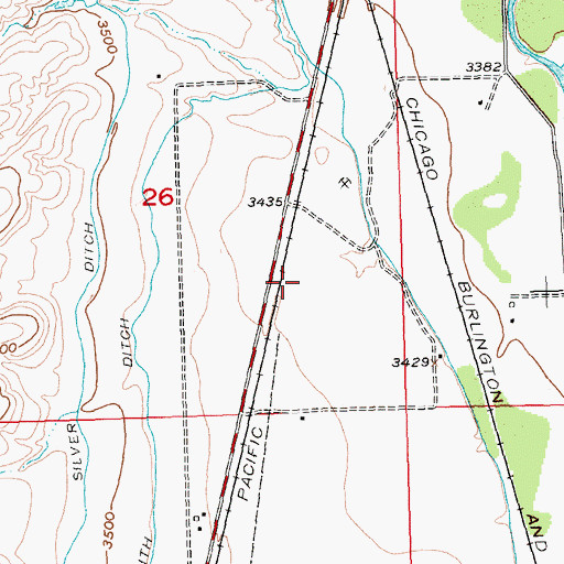 Topographic Map of 03S23E26DACC01 Well, MT