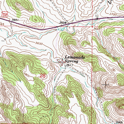 Topographic Map of 03S47E28ACDA01 Well, MT