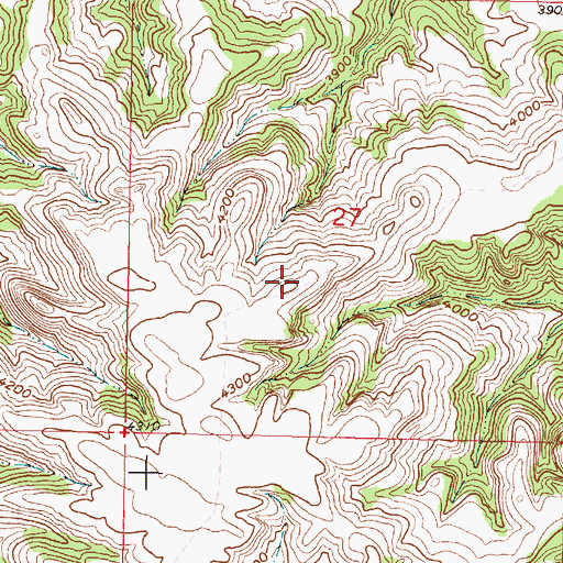 Topographic Map of 03S45E27ACBD01 Well, MT